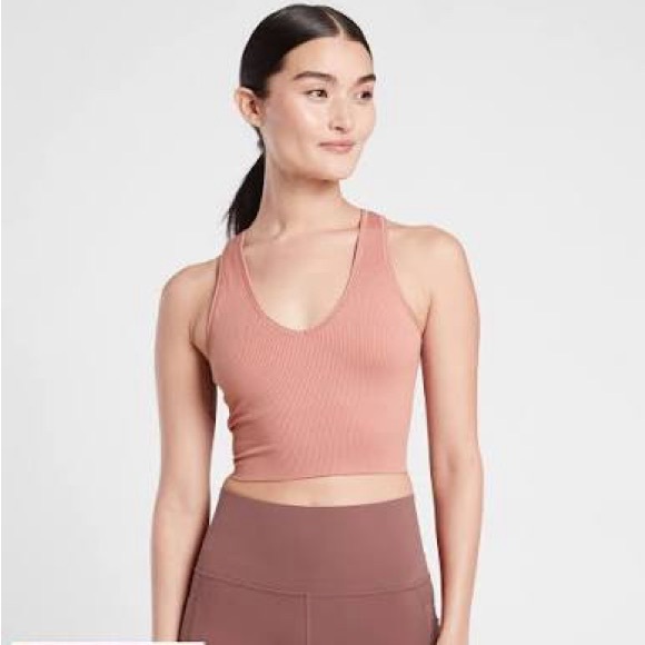 Athleta Tops - Athleta Aurora Seamless Crop Rib Tank